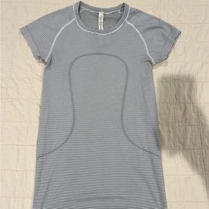 Lulu shirt sleeve striped swiftly tech shirt